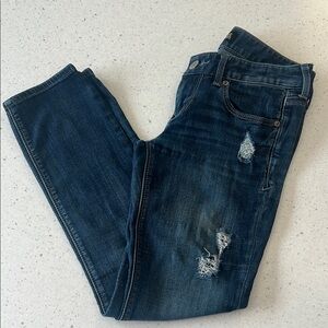 Express Distressed Blue Jeans 0 short/petite